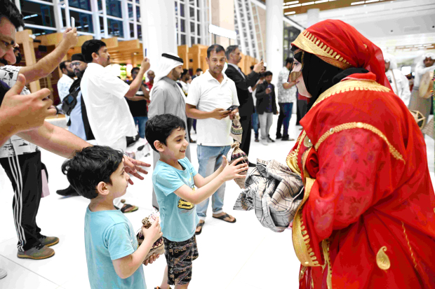 <p>Above, children enjoying the celebration at the airport.</p>
<p>A delightful Gergaoun celebration was hosted by Bahrain Airport Company (BAC) for arriving passengers at Bahrain International Airport.</p>
<p>The initiative aimed to embrace the spirit of Ramadan and provide travellers and tourists at the airport with a traditional and enriching experience.</p>